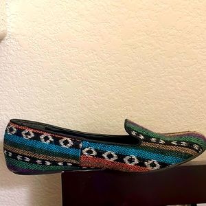 Tribal print flats